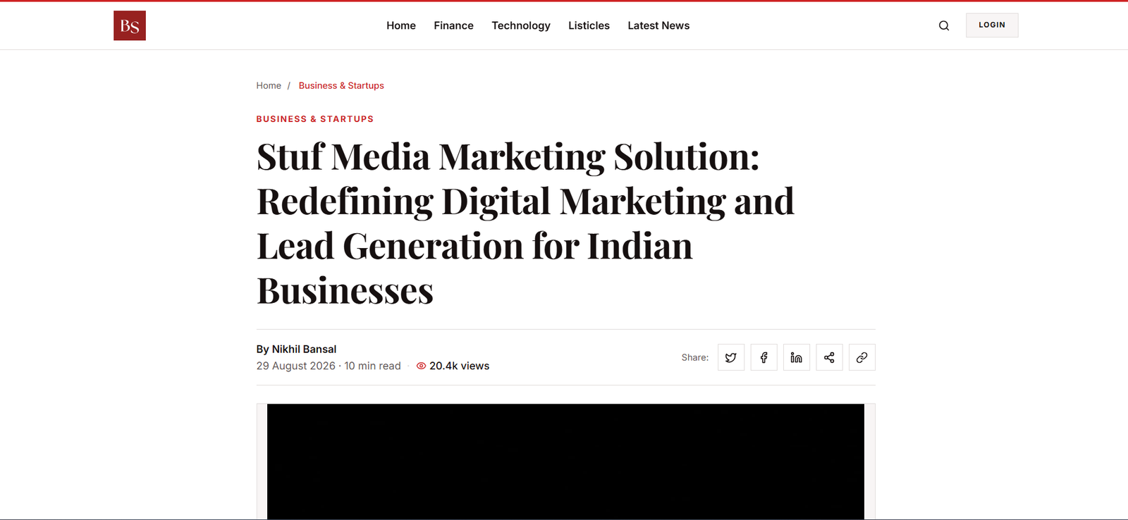 Business & Startups Article Screenshot